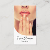 ネイルアーティストモダンホワイト 名刺 (正面)