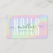 ネイルアーティストモダン爪、 ネイルモノグラムホログラフィックモデル 名刺 (正面)