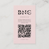 ネイルアーティストモダン美しいサロンピンクインスタグラム 名刺 (裏面)