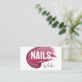 ネイルアーティストモーヴェポーランドフォトモダンタイポグラフィ 名刺 (スタンド正面)