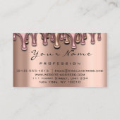 ネイルアーティストワックスドリップバララッシュメイクアップピンクグリーン 名刺 (裏面)