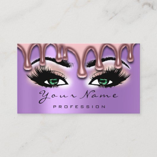 ネイルアーティストワックス爪、 ネイルラッシュメイクアップピンクグリーンドール 名刺 (正面)