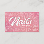 ネイルアーティストワードアートジェントルパステルバラ 名刺 (正面)