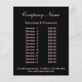 ネイルアーティスト事業チラパーソナライズされたー チラシ (裏面)