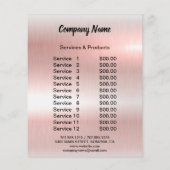 ネイルアーティスト事業チラパーソナライズされたー チラシ (裏面)