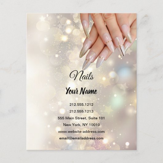 ネイルアーティスト事業チラパーソナライズされたー チラシ (正面)