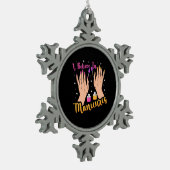 ネイルアーティスト信じインマニキュア スノーフレークピューターオーナメント (左)