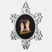 ネイルアーティスト信じインマニキュア スノーフレークピューターオーナメント (右)