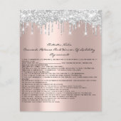 ネイルアーティスト免責同意書 ローズ ブラッシュ シルバー チラシ (正面)