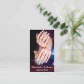 ネイルアーティスト写真QRコード名刺 名刺 (スタンド正面)