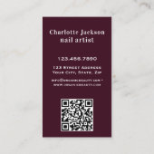 ネイルアーティスト写真QRコード名刺 名刺 (裏面)