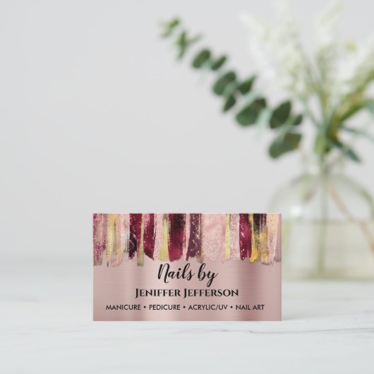 ネイルアーティスト名刺 予約カード (スタンド正面)