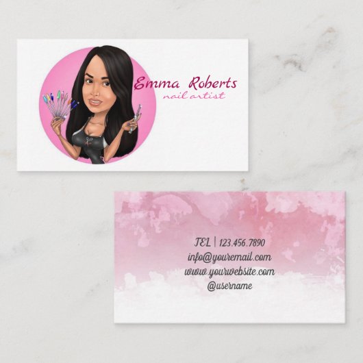 ネイルアーティスト名刺 名刺 (正面/裏面)