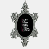 ネイルアーティスト検査器 スノーフレークピューターオーナメント (左)