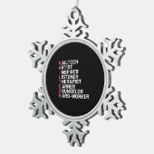 ネイルアーティスト検査器 スノーフレークピューターオーナメント (右)