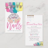 ネイルアーティスト滴下ポーランドハンドロゴネイルサロン   名刺 (正面/裏面)