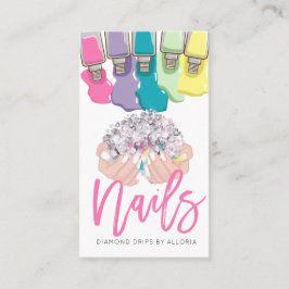 ネイルアーティスト滴下ポーランドハンドロゴネイルサロン 名刺