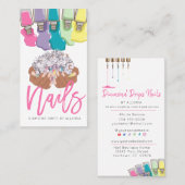 ネイルアーティスト滴下ポーランドハンドロゴネイルサロン   名刺 (正面/裏面)