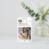 ネイルアーティスト爪、 ネイルテックマニキュリストIGロイヤリティホワイト 名刺 (スタンド正面)