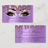 ネイルアーティスト爪、 ネイルラッシュメイクアップピンクパープルブラウン 名刺 (正面/裏面)