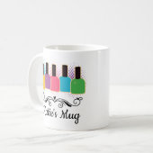 ネイルアーティスト爪、 ネイル技術美しい技術者 コーヒーマグカップ (正面左)