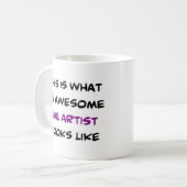 ネイルアーティスト素晴らし、 コーヒーマグカップ (正面左)