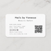 ネイルアーティスト美しいサロンエレガント名刺 名刺 (裏面)