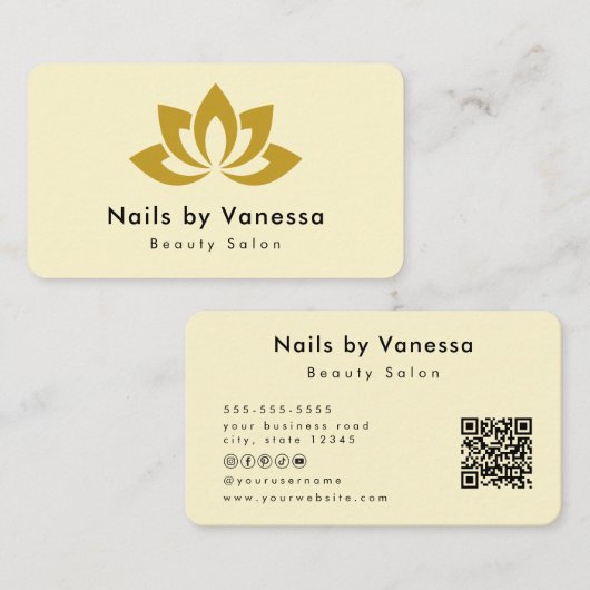 ネイルアーティスト美しいサロングルービービジネスカード 名刺 (正面/裏面)