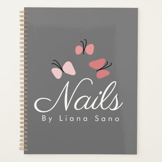 ネイルアーティスト蝶アポイントメントプランナー プランナー手帳 (正面)