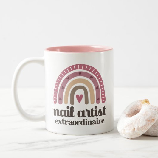 ネイルアーティスト評価 ツートーンマグカップ (ドーナツ)