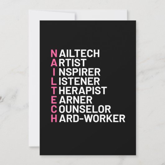 ネイルアーティスト インスパイア 招待状 (正面)