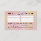 ネイルアーティスト – ウォーターカラーアートパステル 名刺 (裏面)