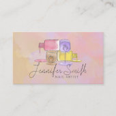 ネイルアーティスト – ウォーターカラーアートパステル 名刺 (正面)