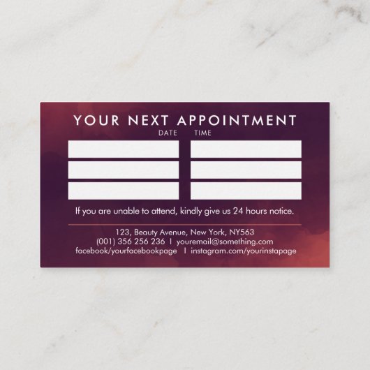 ネイルアーティスト-フローララインアートイラストレーション 名刺 (裏面)