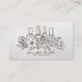 ネイルアーティスト-フローララインアートイラストレーション 名刺 (正面)