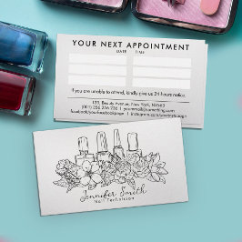 ネイルアーティスト-フローララインアートイラストレーション 名刺