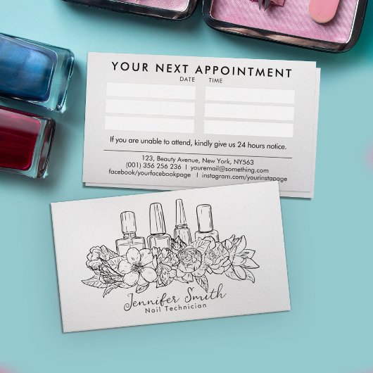 ネイルアーティスト-フローララインアートイラストレーション 名刺