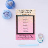 ネイルアーティスト マニキュア ペディキュア サロン 料金表 チラシ (シングル)