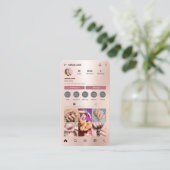 ネイルアーティスト ローズゴールド QRコード Instagramプロフィール 名刺 (スタンド正面)