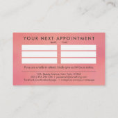 ネイルアーティスト – 水彩フローライラストレーション 名刺 (裏面)