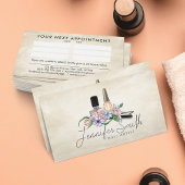 ネイルアーティスト – 水彩フローライラストレーション 名刺