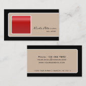ネイルアーティスト-赤いネイル 名刺 (正面/裏面)