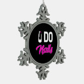 ネイルアーティストDo爪、 ネイル スノーフレークピューターオーナメント (左)