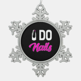 ネイルアーティストDo爪、 ネイル スノーフレークピューターオーナメント