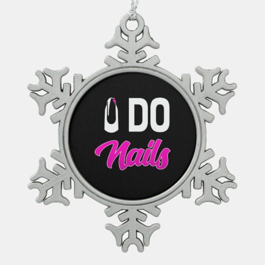 ネイルアーティストDo爪、 ネイル スノーフレークピューターオーナメント (正面)
