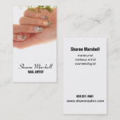 ネイルアートのネイルアーティストのネイルアーチストの美容院 名刺 (正面/裏面)