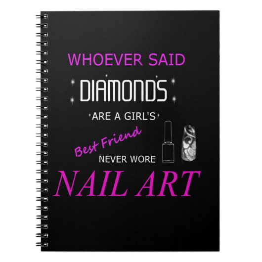 ネイルアートは最高の友人フォトノートブック ノートブック (正面)