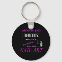 ネイルアートは最高の友友ボタンのキーチェーン