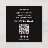 ネイルアートアーティストの名刺 スクエア名刺 (裏面)