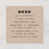 ネイルアートサロンボホエレガントハ描ンド&ハート スクエア名刺 (裏面)